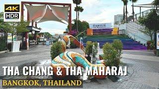 BANGKOK Old Town Walk From The Chang Pier To Tha Maharaj Pier  Thailand 4K HDR