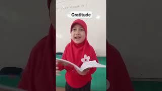 Pembelajaran Gratitude Siswa kelas 1 oleh Shakira