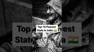 Top 10 Poorest State in India  #top10ner #shorts
