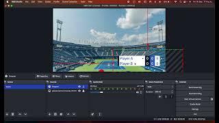 Tennis OBS Livestream Scoreboard Overlay  - OBScoreboard - Also works with vMix Wirecast and more.