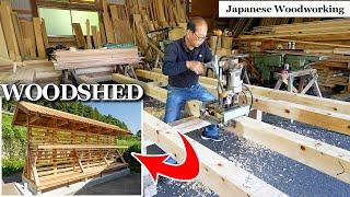 King Size Build a Stylish Woodshed Completely Handmade Over 10 Days Chapter 1 Hand Cutting