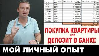 Что выгоднее Квартира или депозит? Куда вложить деньги? На цифрах Инвестиции в недвижимость 18+