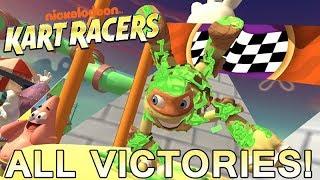 Nickelodeon Kart Racers - ALL CHARACTERS VICTORY ANIMATIONS