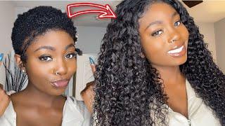 5 Minute Big Curly V Part Wig Install  NO LACE NO GLUE ft. Nadula Hair