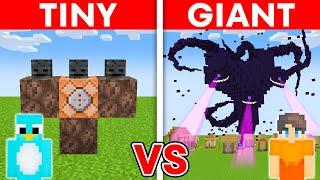 TINY vs GIANT WITHER STORM Mutant Build Challenge in Minecraft
