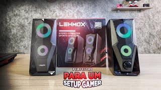 Caixa de Som Gamer Lehmox Hyper GT GT-S3 Para Pc e Notebook BOA e BARATA com GRAVE e RGB