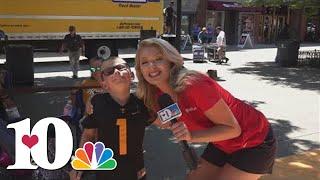 Former Mini Meteorologist Lucas gives us the weather in Market Square