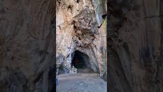 Beautiful Mountain Cave Temple at Khao Ngu Stone Park Ratchaburi Thailand