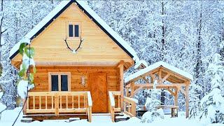 ONE Year a Man Builds the Log Cabin of his Dreams Alone in the Forest Start to Finish