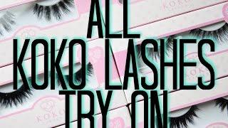 All KOKO Lashes  TRY ON HD