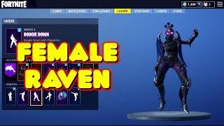 NEW LEAKED FEMALE RAVEN SKIN RAVAGE IN-GAME FORTNITE *SHOWCASE*