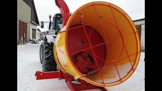 Измельчитель-выдуватель Teagle Tomahawk 505M  Straw blower shredder  солома на подстил и в корма