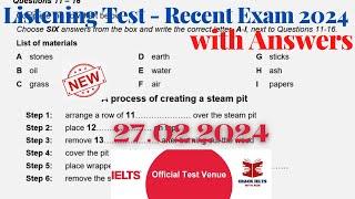 IELTS Listening Actual Test 2024 with Answers  27.02.2024