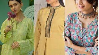 Latest neckline designers kurti designs 2021