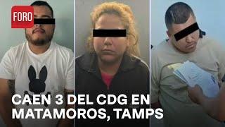 Capturan a tres presuntos integrantes del Cártel del Golfo en Matamoros Tamaulipas - Las Noticias