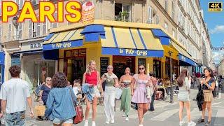 Paris France  - Paris Summer 2024 City Center Paris Walk 4K