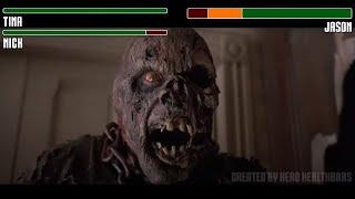 Jason vs. Tina and Nick fight WITH HEALTHBARS  HD  Friday the 13th VII The New Blood