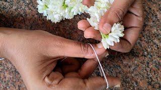 Normal method pichi poomullai poo garland for beginnersdindupoo kattuvadhu eppadi