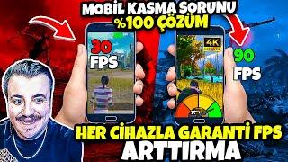 HER CİHAZ 90 FPS OLACAK MOBİL KASMA SORUNU ÇÖZÜMÜ 2024 PUBG MOBİLE ANDROİD İOS