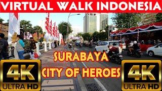 WALKING TOUR 4K SURABAYA INDONESIA   VIDEO JALAN-JALAN INDONESIA   VIRTUAL WALK 4K 60FPS