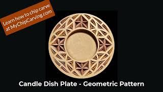 Candle Dish Plate - Geometric Pattern