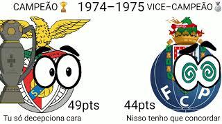 Campeões da Liga Bwin  Portuguesa 1934–2021  *Especial 4k inscritos*