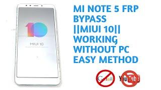 MI note 5 frp bypass MIUI 10 Without Pc  working MI note 5 Google account bypass kaise kare