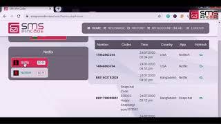 Netflix app verification by using smspincode