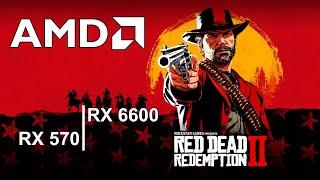 AMD RX 6600 vs RX 570  Ryzen 5 3600  Red Dead Redemption 2 Benchmark