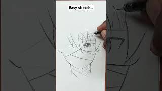 Easy sketch… #animearttutorial #drawing #animeart #animedrawing