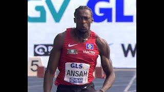 record breaker sensational 100m final Owen Ansah and Josh Hartmann going head-to-head