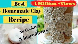 Best Home made clay  Air Dry clay  easy clay without cooking  Something Artistic 