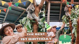 Owens First Birthday Adventure Koala Cuddles and Farm Fun at Oakvale