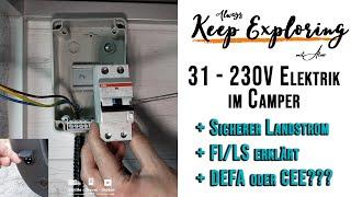 31 ‖ Elektrik  Teil 4 230V Landstromanschluss und Sicherheit im Campervan FI und LS erklärt