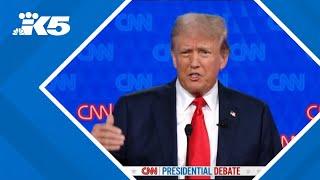 2024 presidential debate Trump denounces Bidens blame for inflation