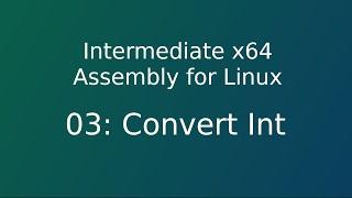 03 x64 asm  Convert Int to String