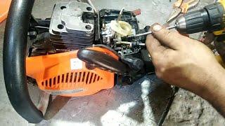 Chainsaw Repair Piston grips .. How the piston changes .. Chainsaw