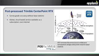 Post-processed Trimble CenterPoint RTX