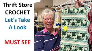 More Thrift Store Crochet Afghans and More - You never know what we will find.