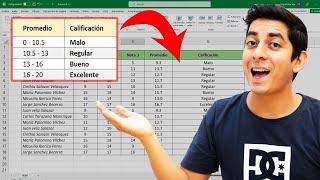 🟢Función SI con RANGOS de VALORES en Excel 4 condiciones entre dos valores