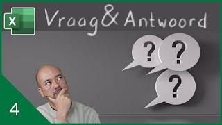 Excel vraag & antwoord aflevering 4