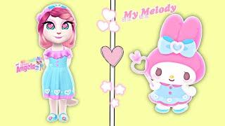 Recreating MY MELODY  My Talking Angela 2 NEW UPDATE 2024 #mymelody #mymelodymakeover