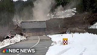 Video shows dramatic landslide during deadly Japanese earthquake