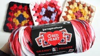 NEW YARN Red Heart All In One Granny Square