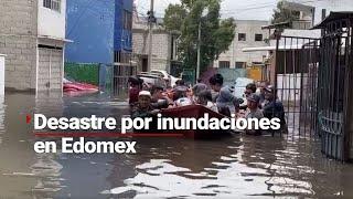 LLUVIAS NO DAN TREGUA  Inundaciones dejan incalculables daños habitantes son salvados en lancha