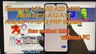 Samsung A30 A50 A50S A12 A51 Android 11 FRP Bypass  Remove Google Account  FRP Lock