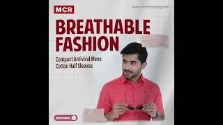 Breathable Fashion Compact Antiviral Mens Cotton Half Sleeves