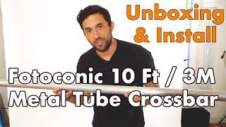 UNBOXING & INSTALL FOTOCONIC 10 Ft  3M Metal Tube Crossbar for Neewer Background Support System
