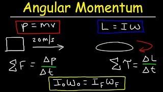 Angular Momentum - Basic Introduction Torque Inertia Conservation of Angular Momentum