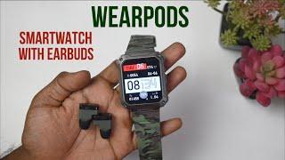 Watchout wearpods unboxing and review  Smartwatch with inbuilt TWS earphones.